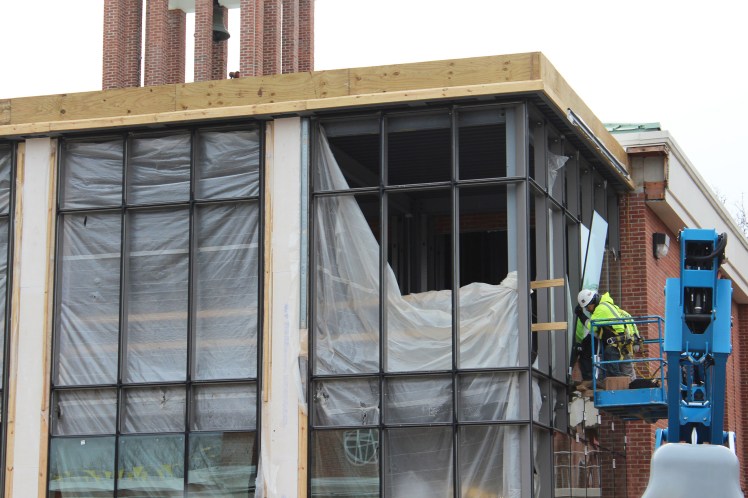 Photo of Morris Hall Window Installation