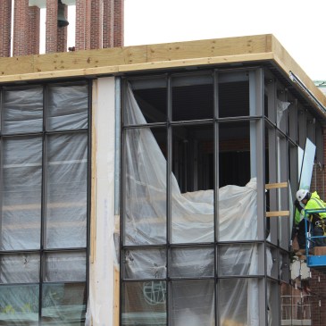 Photo of Morris Hall Window Installation